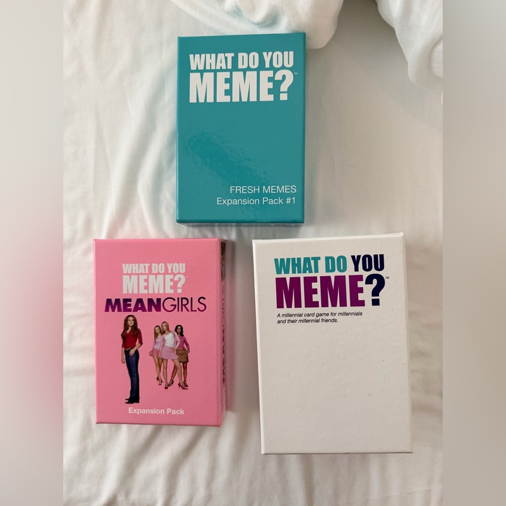 What Do You Meme? Card Game Bundle - Pink, Teal, and White